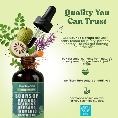 100% Organic 10-in-1 Soursop Extract Drops