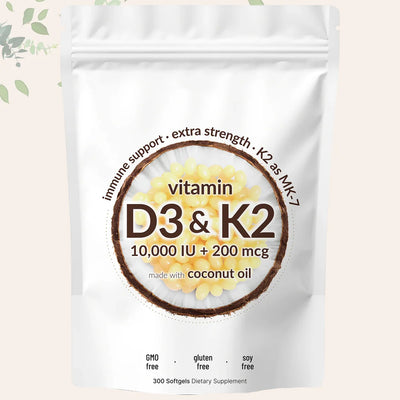 Vitamin D3 + K2  Coconut Oil Softgels